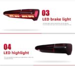 5pcs/set Taillight Assembly for AUDI A6L C8 2019-2024 Modified Horch Version Dynamic Through-type Driving Flow Turning Taillight - Image 4