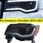 Headlight All LED For Jeep Compass 20 15-20 21 Cherokee LED Daytime Lights Lens Headlights Turn Signal Lights Accessory