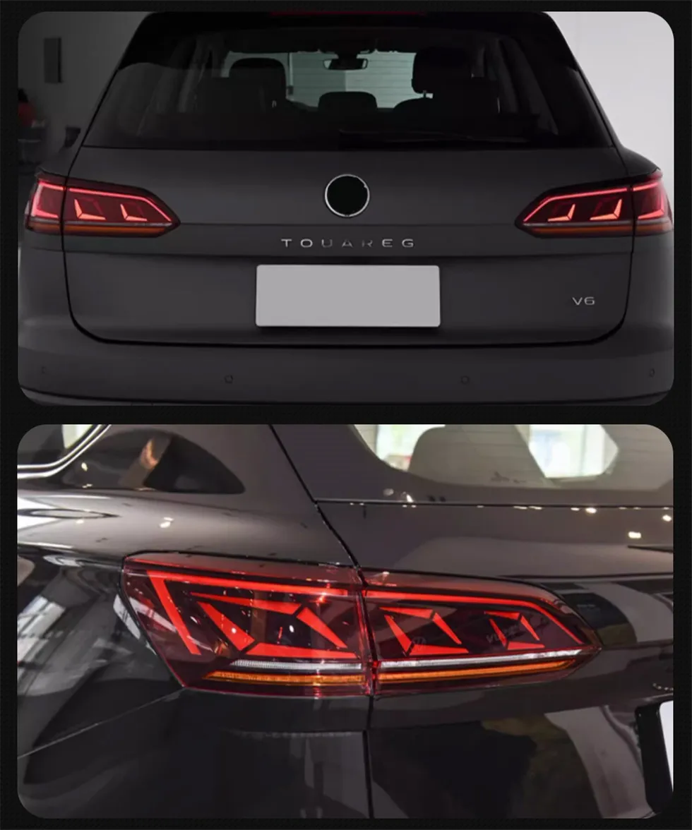 Car Tail Lights for VW Touareg 20 19-2023 LED Taillight Turn Signal Lamp Brake Light Rear Reverse Lights Assembly