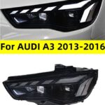 Car Headlights Assembly for AUDI A3 2013-20 16 Blue DRL Animation Headlights LED Daytime Light High Beam Turn Lights