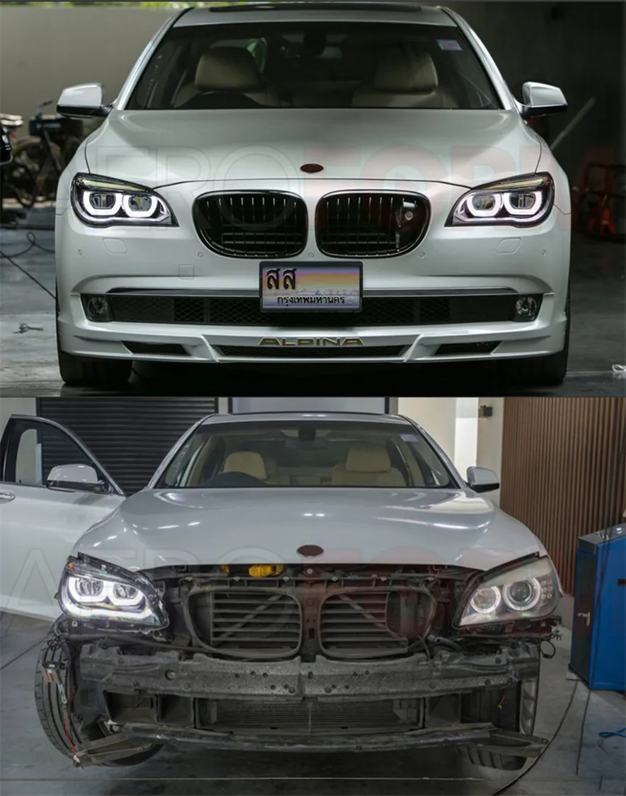 Car Styling for BMW F02 Headlights 2009-2014 740i 730i 735i F01 LED Headlight Projector Lens DRL Automotive Accessories