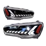 Car Front Headlights For Mitsubishi Lancer EX EVO 20 08-20 18 Modified Xenon Dynamic Turn Signal Lens Head Lights - Image 2