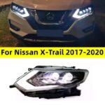 Headlight Assembly for Nissan X-Trail 20 17-20 20 LED Headlight Projector Lens Dynamic Turn Signal Angel Eye Lights