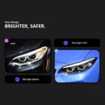 Auto Parts For BMW F22 2 Series Headlights LCI Angel eye Styling LED Daytime Lights Dual Projector DRL Lights - Image 2