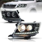 LED Headlight Bulbs for Toyota Hilux 2012-2014 LED Dual Beam Lens Running Lights DRL High Beam Headlights Assembly - Image 4