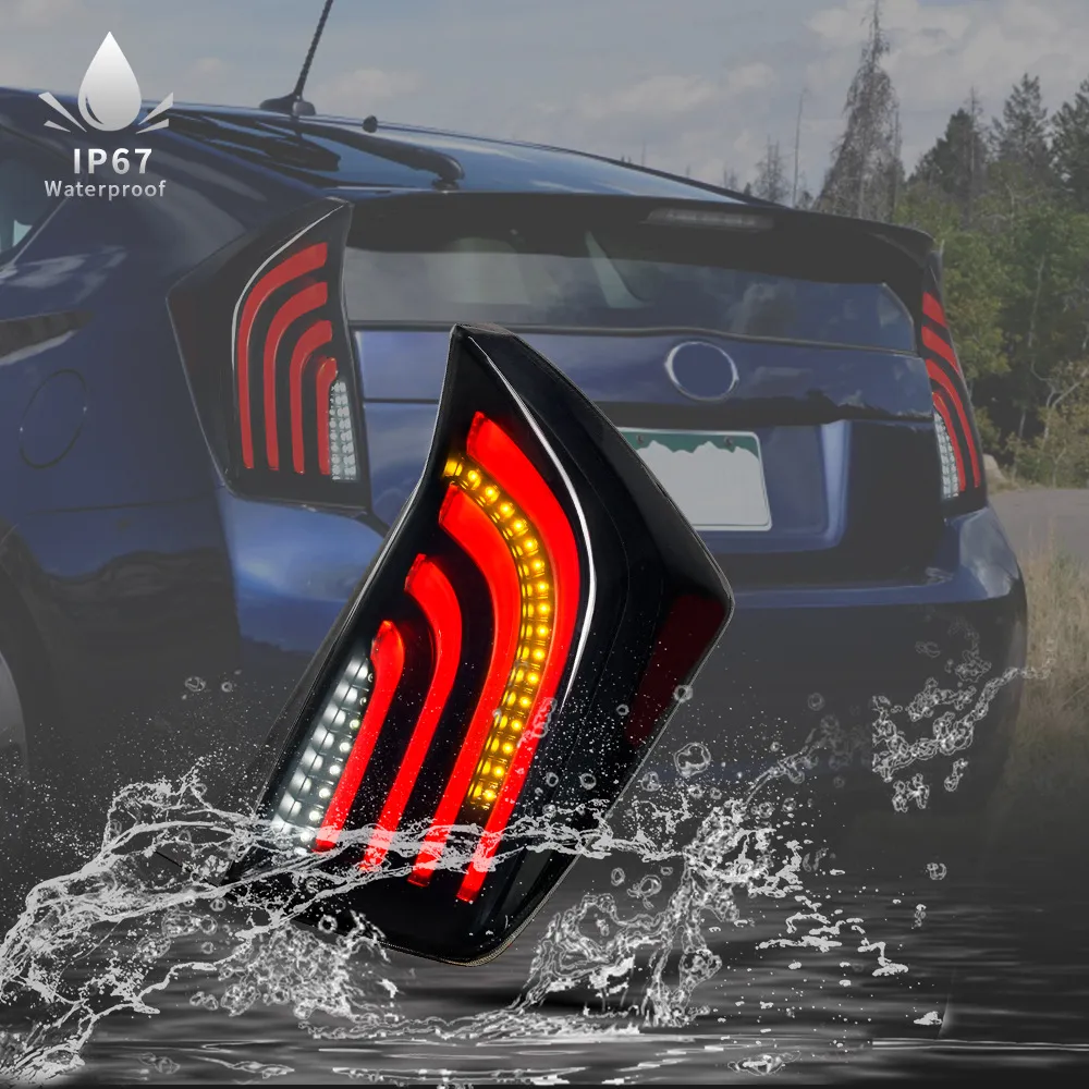 LED Rear Reverse Taillights For Toyota PRIUS 20 10-20 15 Modified Brake Signal Lamp Car Taillights Accessories