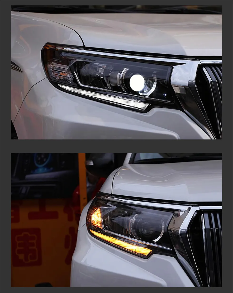 Car Headlights For New Prado 20 18-20 21 Cruiser LED Front Headlight High Low Beam Driving Lights DRL Signal