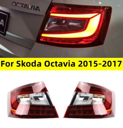 Car Tail Lights for Skoda Octavia 20 15-20 17 Tail Lamp Turn Signal Rear Reverse Brake Light Replacement