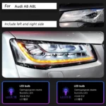 Car Headlight for Audi A8 Headlights 2011-20 17 A8L LED Head Lamp DRL Head Lamp Front light Assembly - Image 7