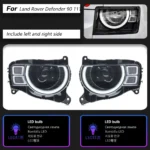 LED Headlight for Land Rover Defender 90 111 20 20-2023 High Beam LED Front DRL Turn Signal Lights Assembly - Image 6