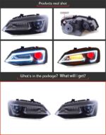 For VW Polo Headlight 2010-20 18 Vento Turn Signals LED Daytime Running Lights New Upgrade Headlamps - Image 4