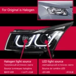 Headlight For Cruze 20 08-20 15 LED Head Lamp DRL Turn Signal Angel Eyes Daytime Light LED Projector Bifocal Lens - Image 7