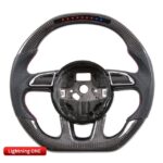 LED Racing Steering Wheel Compatible for Audi SQ5 Real Carbon Fiber - Image 3