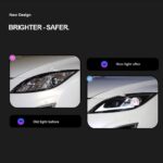 LED Headlight For Mazda 6 ATENZA Headlights 2009-20 16 Angel Eye Bi LED Signal Daytime Lights Accessory - Image 3