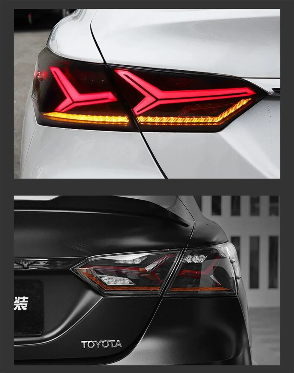 Taillight For Toyota Camry EX Tail Lights 20 18-20 22 With Sequential Turn Signal Animation Brake Parking Lamp