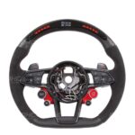 Auto Parts Round LED Steering Wheel for AUDI TT TTRS R8 RS RS4 RS5 RS6 RS7 S4 S5 S6 S7 S8 Carbon Fiber - Image 2