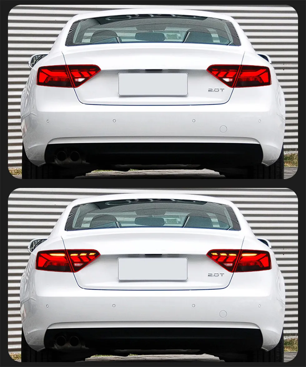 Taillight For A5 A5L 2008-20 16 Tail Lights RS5 Style Sequential Turn Signal Taillight LED Brake Lights Reverse Stop Lamp