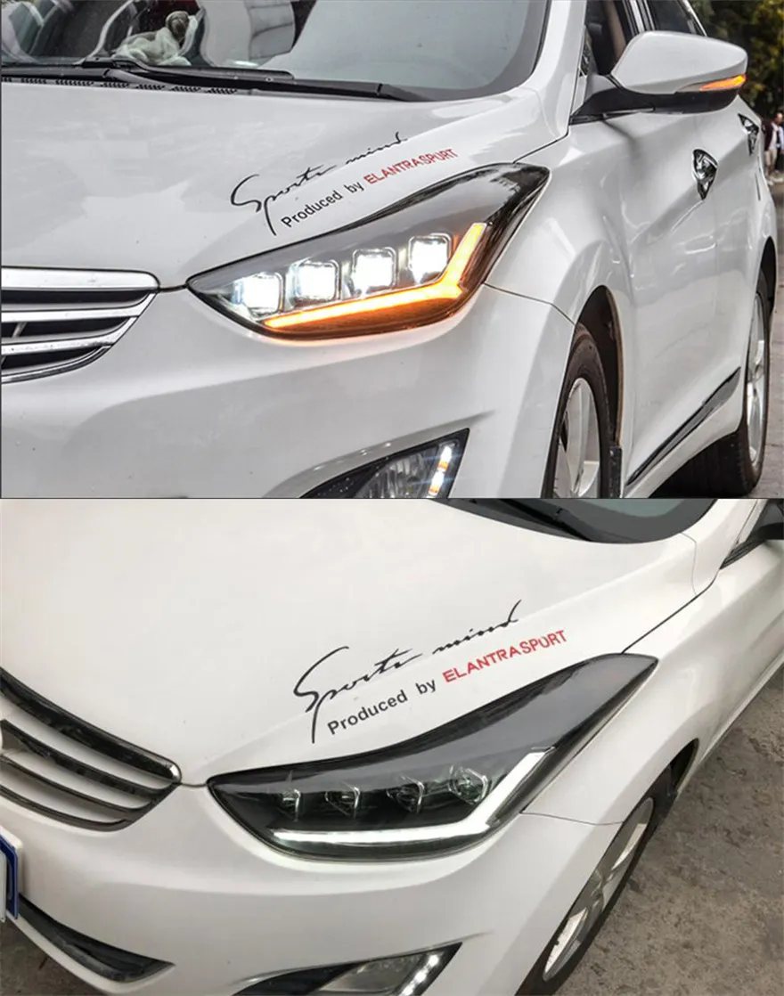 LED Head Light Parts For Hyundai Elantra 20 11-20 16 Front Headlights Replacement DRL Daytime light Accessories