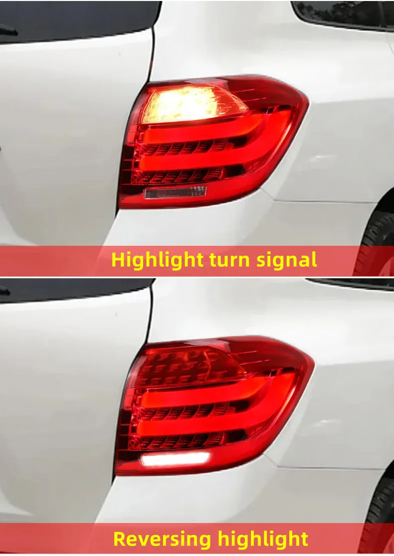 Car Tail Light for Toyota Highlander 2007-2011 Rear Lamp DRL Dynamic Signal Brake Reverse Auto Accessories