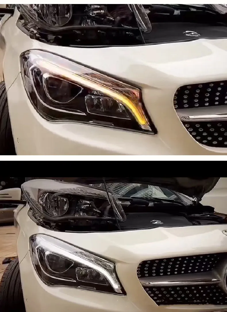 Car Front Headlamp For BENZ CLA 2014-20 19 Headlights DRL Dynamic Turn Signal High Beam Projector Lens