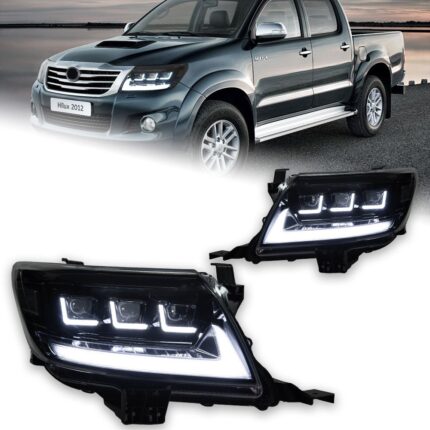 Car LED Lights Upgrade For Toyota Hilux VIGO LED Headlight 2011-2014 Front Lights Dynamic Signal Head Lamp