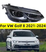 For VW Golf 8 20 21-2024 Headlight Assembly Upgrade LED Lens Headlight Daytime Running Light Golf 8 Auxiliary High Beam