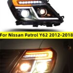 Headlights for Nissan Patrol Y62 2012-20 18 LED DRL Head Lights Dynamic Assembly Turn Signal Auto Front Lamp