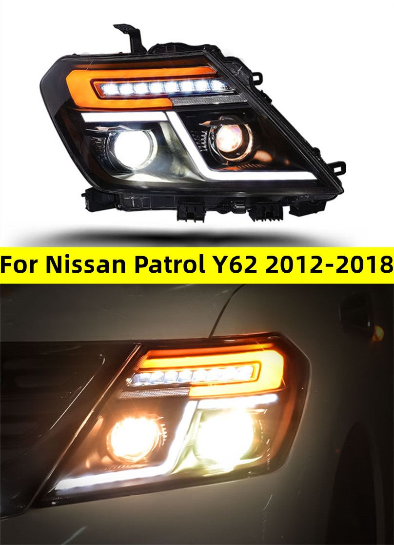 f349bfe2-8dba-443a-a401-379a9c6b3122 Headlights for Nissan Patrol Y62 2012-20 18 LED DRL Head Lights Dynamic Assembly Turn Signal Auto Front Lamp - Image 1