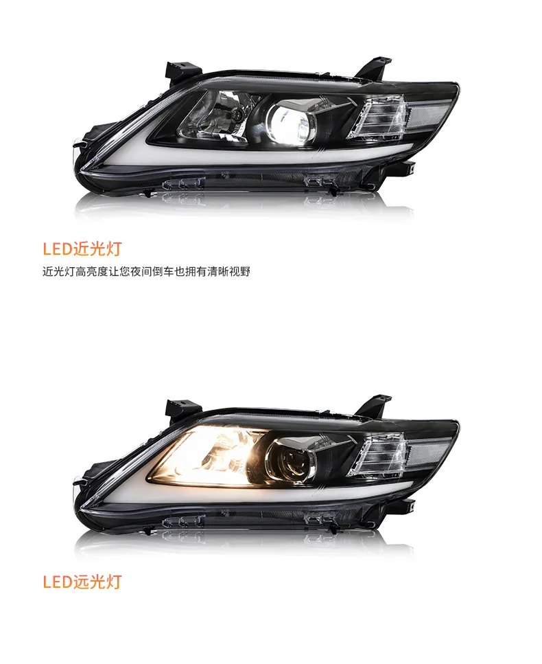 Car Styling For Toyota Camry 2009-2011 Car Dynamic Turn Signal LED Headlight Assembly Upgrade LED Street Lights