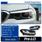 Car Lights for BMW G30 LED Headlight 20 17-20 20 525i 530i 535i 540i Head Lamp DRL Signal Lamp - Image 6
