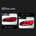 LED Taillight for VW Scirocco 20 09-20 16 LED Tail Lamp Rear Reverse Lamp Fog Brake Dynamic Smoke Turn Light - Image 3