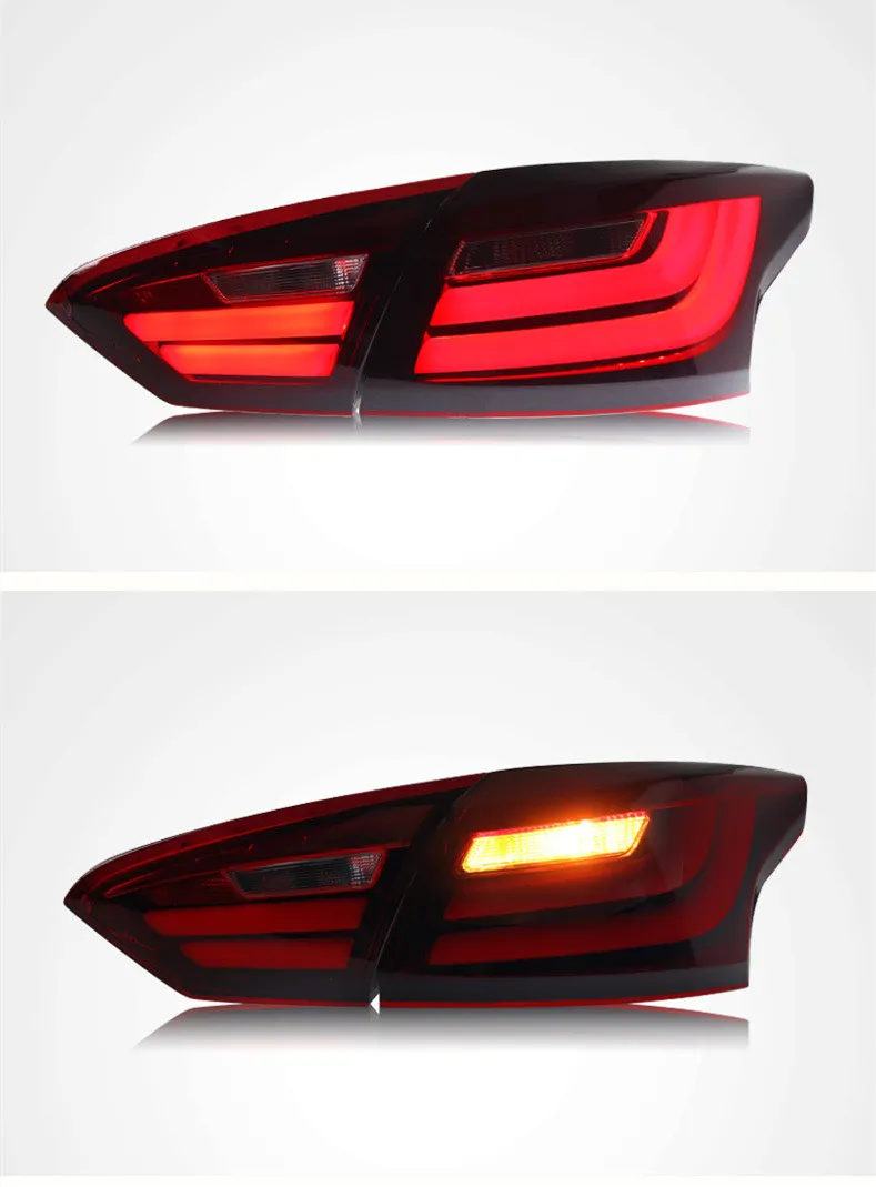 Car Styling Taillight For Ford Focus Sedan 2012-2014 Modified LED Light Guide Running Lights Brake Turn Signal Lights
