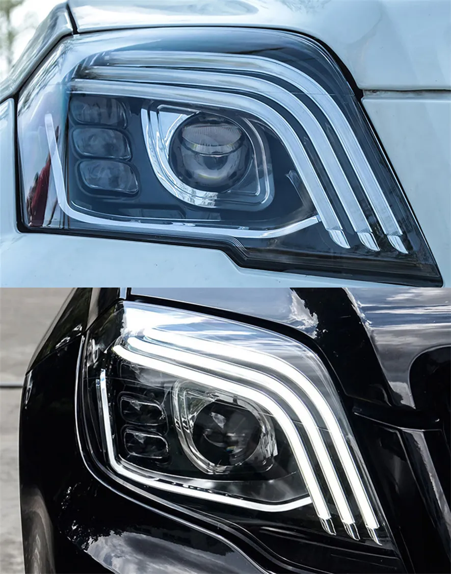 Car Lights For GLK 20 08-20 15 X204 LED Headlights Modification Upgrade S Class Style DRL Dynamic Turn Signal Lamp Assembly