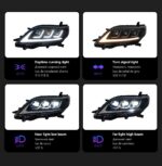 Auto Head Lamp for Toyota Sienna Headlights 2011-20 19 Sienna LED Headlight DRL Signal Hid Bi Xenon Lights - Image 4