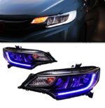 Auto Headlight For Honda Fit Jazz 2014-20 20 Wing Styling LED Headlights Daytime Lights DRL Signal Front Lamp