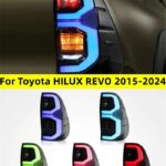 LED Tail Lamp For Toyota HILUX REVO 20 15-2024 RGB Running Light Turn Signal Brake Light Stop Light