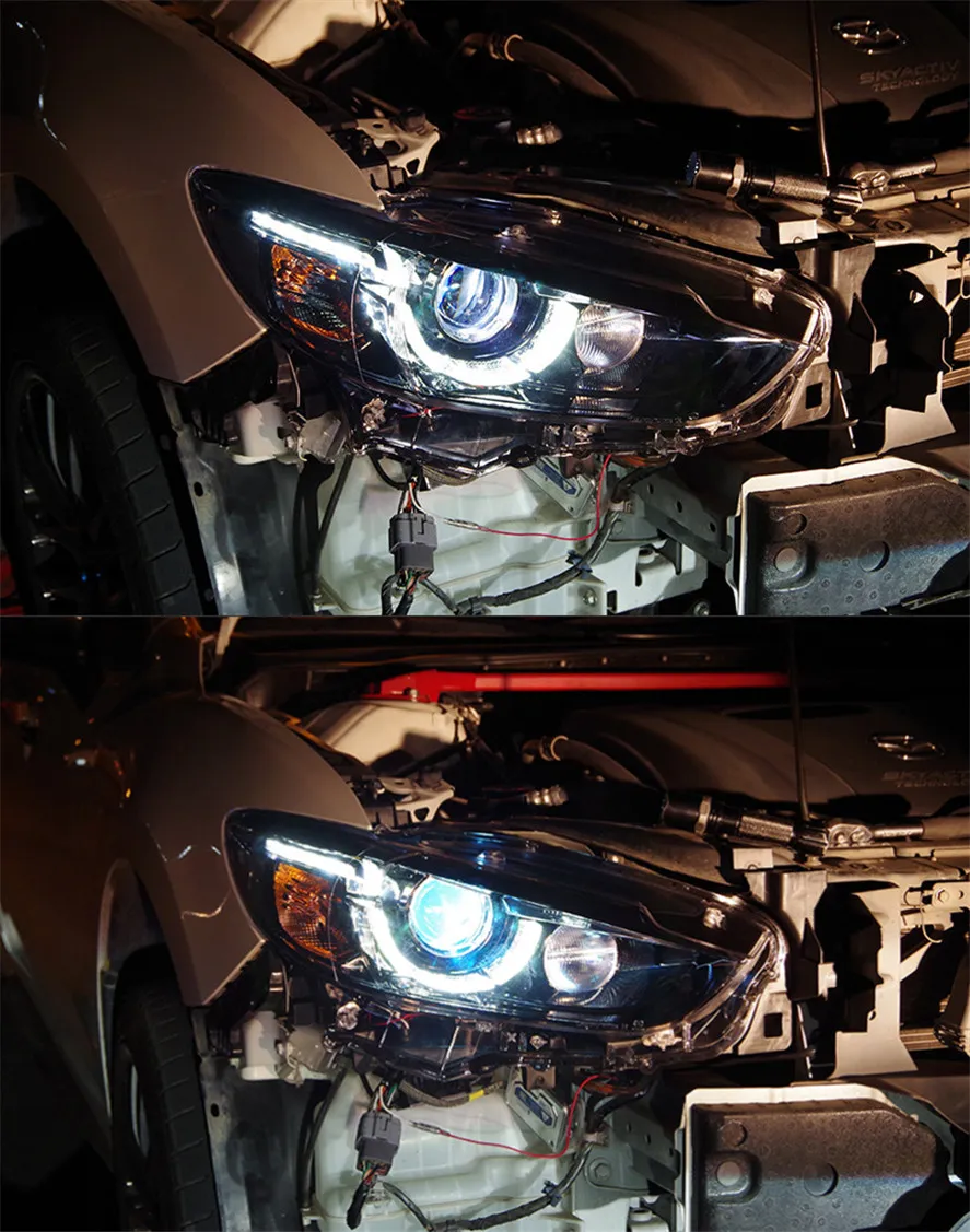 Car DRL Head Light Parts For Mazda 6 Atenza 20 13-20 16 LED Lamps High Beam Turn Signal Headlights