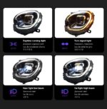 for MINI R60 LED Headlight 2010-20 16 Countryman Headlight Projector Lens DRL LED Low Beam Signal Light - Image 5