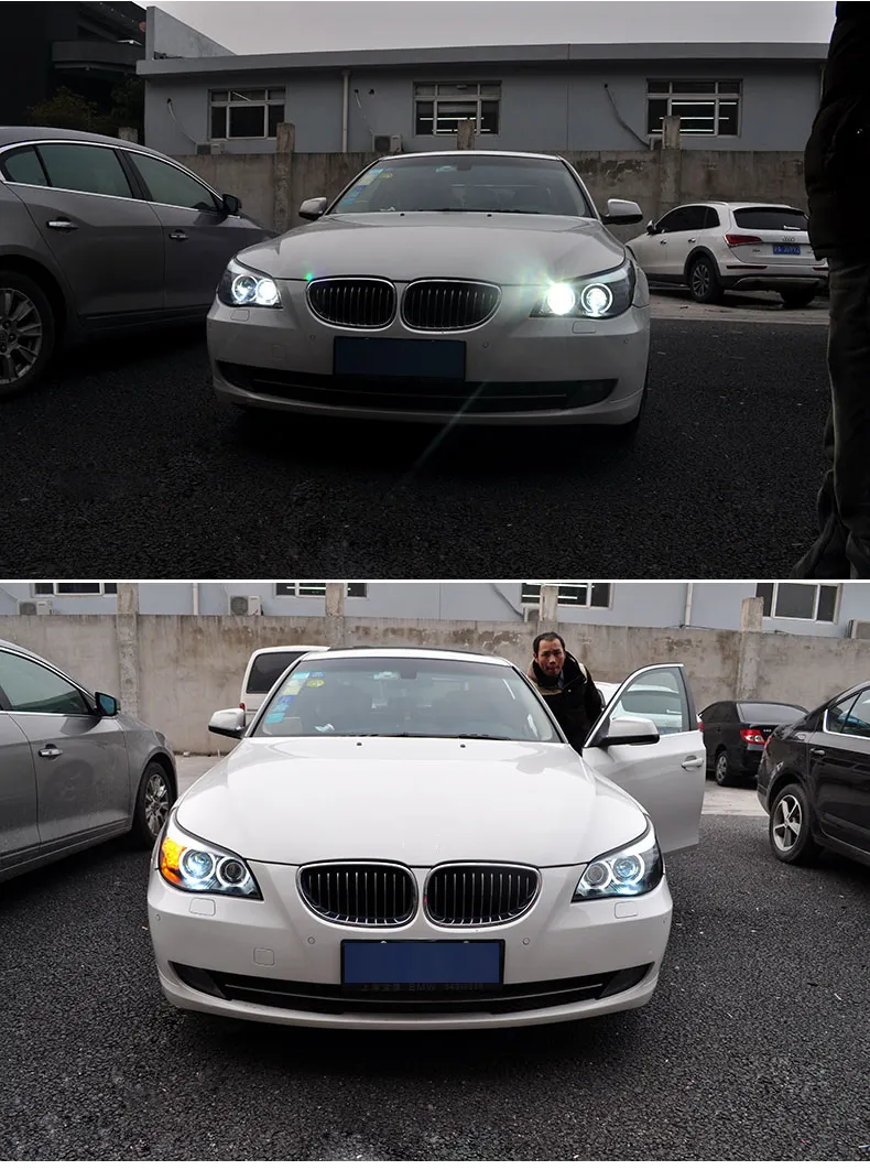 For Car BMW E60 Head Lamp 20 03-20 10 Car Accessory Fog Light Day Running Light DRL H7 LED Bi Xenon Bulb 520i 523i 530i Headlights