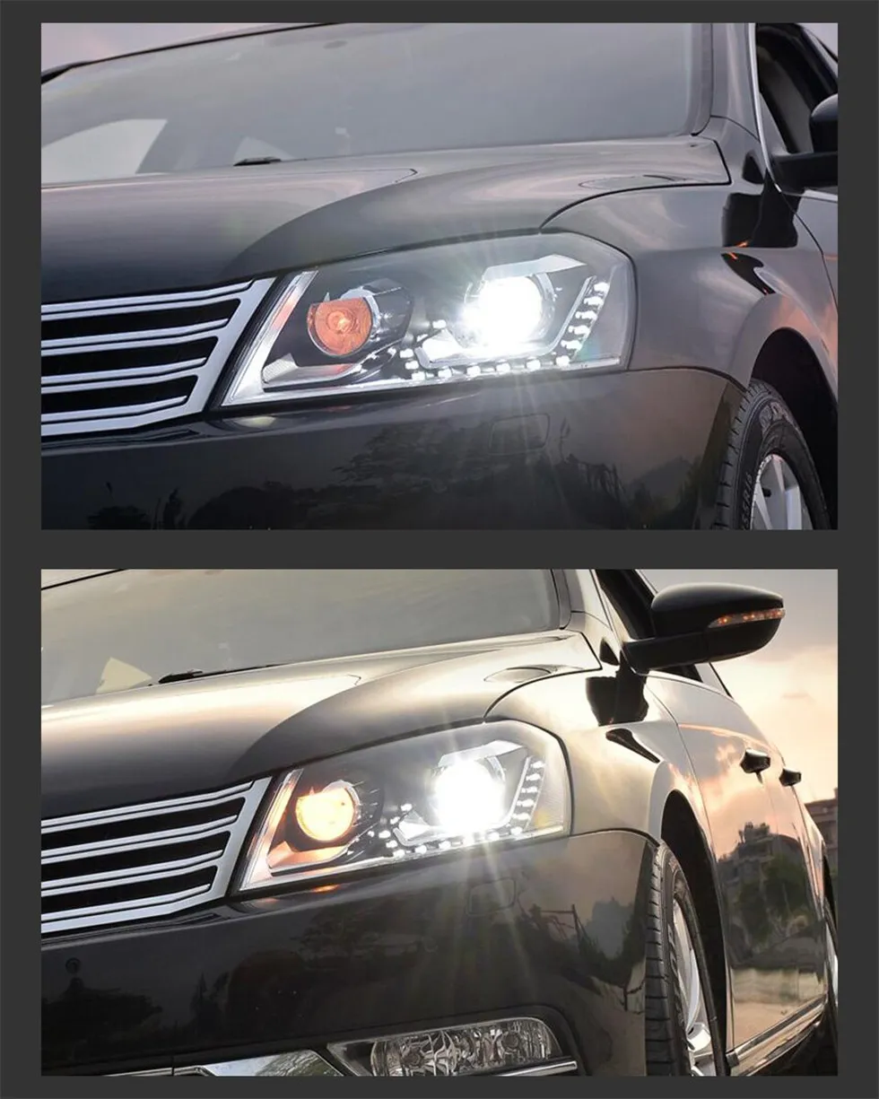 Car Head Lamp for VW Passat B7 20 12-20 16 Passat Europe LED DRL Hid Headlight Angel Eye Bi Xenon Beam Headlights