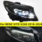Headlight For BENZ VITO 20 18-2024 V260 Headlight Assembly Far and Near LED Flowing Light Turn Signal