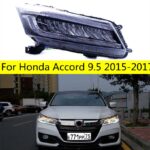Car Lights For Accord 9.5th 2015-2018 Upgrade LED Auto Crystal Wing Headlights Start Animation DRL Dynamic Lamp Accessories Kit