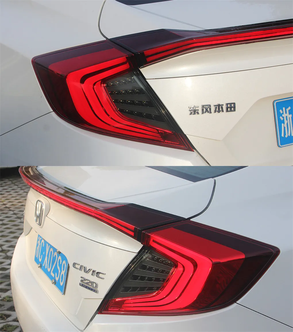 Taillights For Honda CIVIC Hatchback 20 18-20 21 LED Rear Brake Tail Light Stop Light Parking Lamp Moving Turn Signal