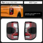 Taillight For Ranger Raptor 2022 2023 Tail Lights With Sequential Turn Signal Animation Brake Parking Lighthouse Facelift - Image 6