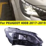 Car Lights For Peugeot 4008 Headlight Assembly 20 17-20 19 LED Streaming Turn Signal Daylight 5008 Xenon Headlight