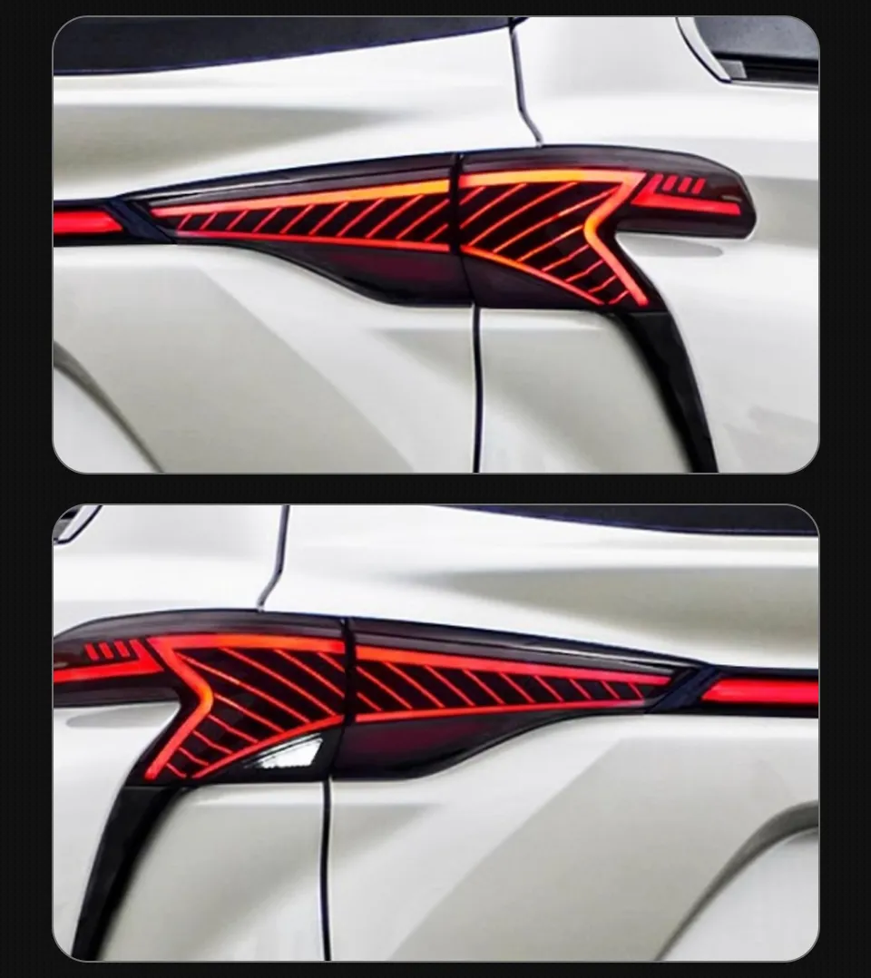 LED Styling Taillight for Toyota Sienna 20 21-2023 Upgrade Through Signal Brake Reverse Lamps Tail Light Assembly