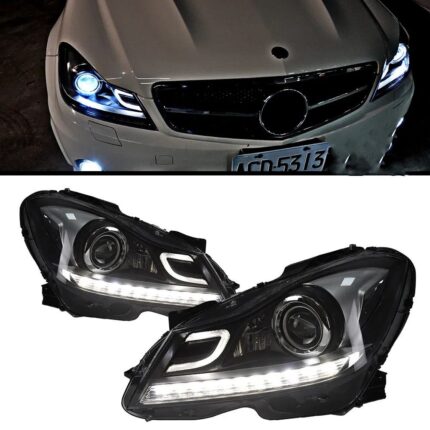 Car Head Light For Mercedes Benz W204 C200 C300 2011-2013 C Style Headlight Modified LED Xenon Lamps Headlights DRL