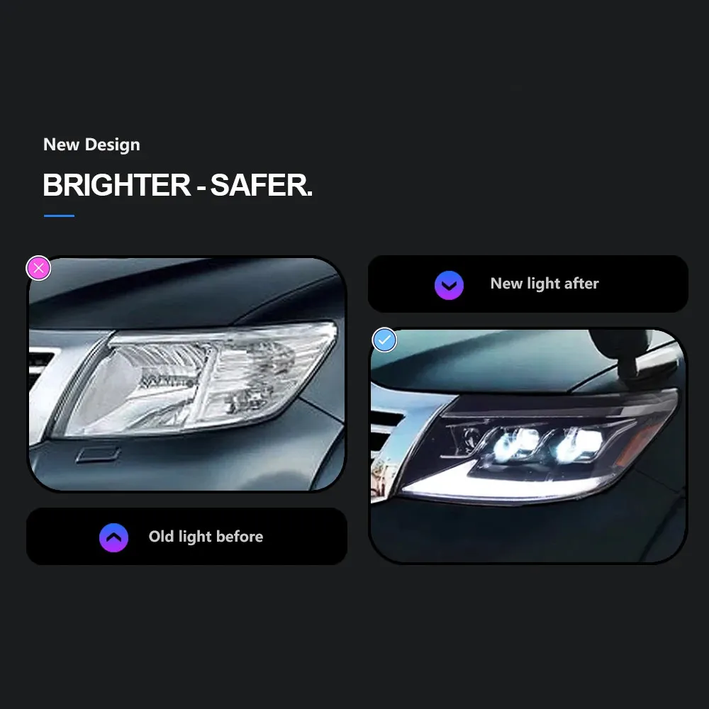 For Toyota Hilux VIGO 2011-2014 LED Headlight Auto Headlights Upgrade High Configure Design Head Front Lamp