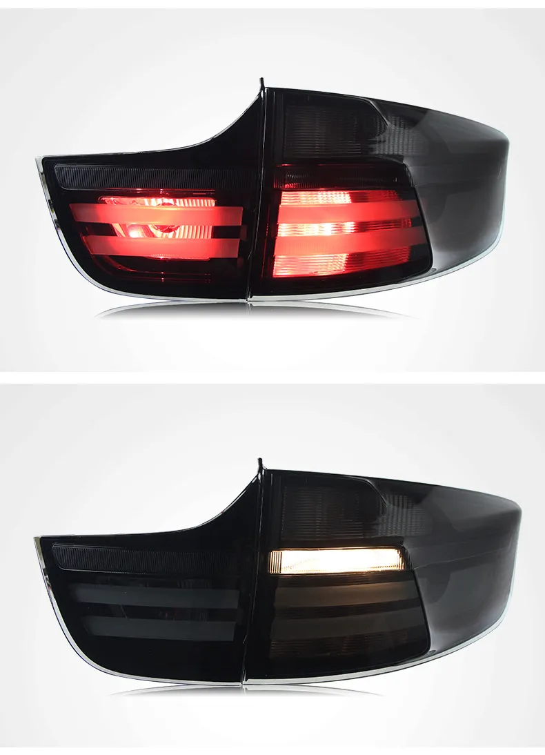 Car Modified Taillights for BMW X6 2008-2014 Taillight Assembly E71 Highlight Brake Light Street Light Turn Signal Reverse Lamp