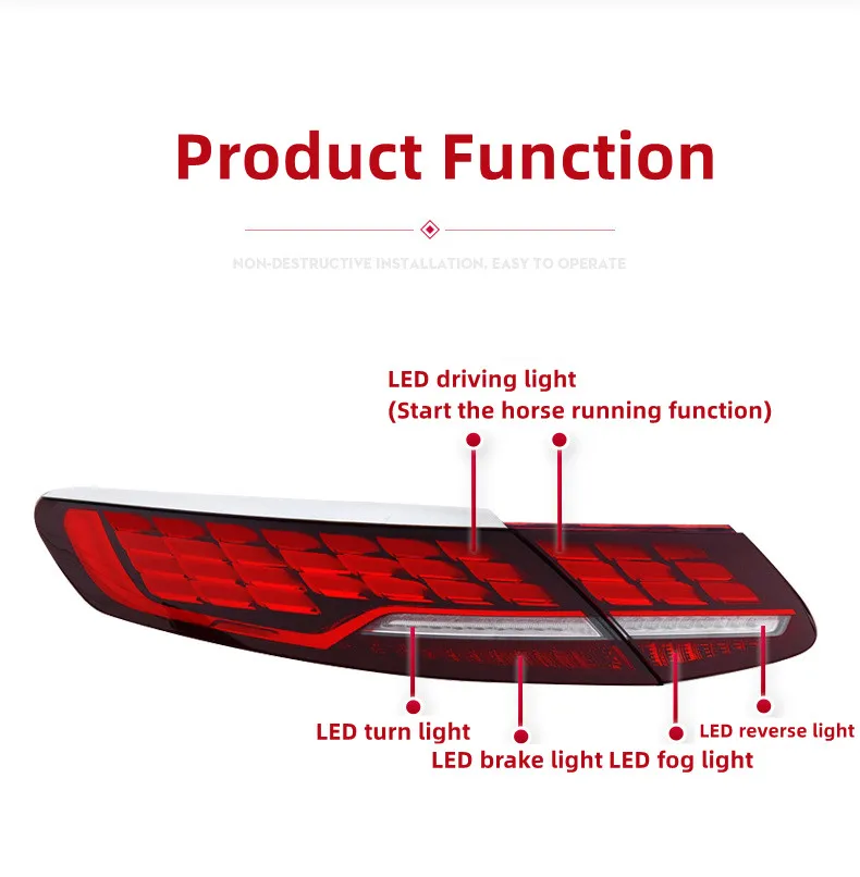 Full LED Bulb Taillight For BENZ S Class Coupe Tail Lights New LED Driving Light Brake Turn Signal Assembly